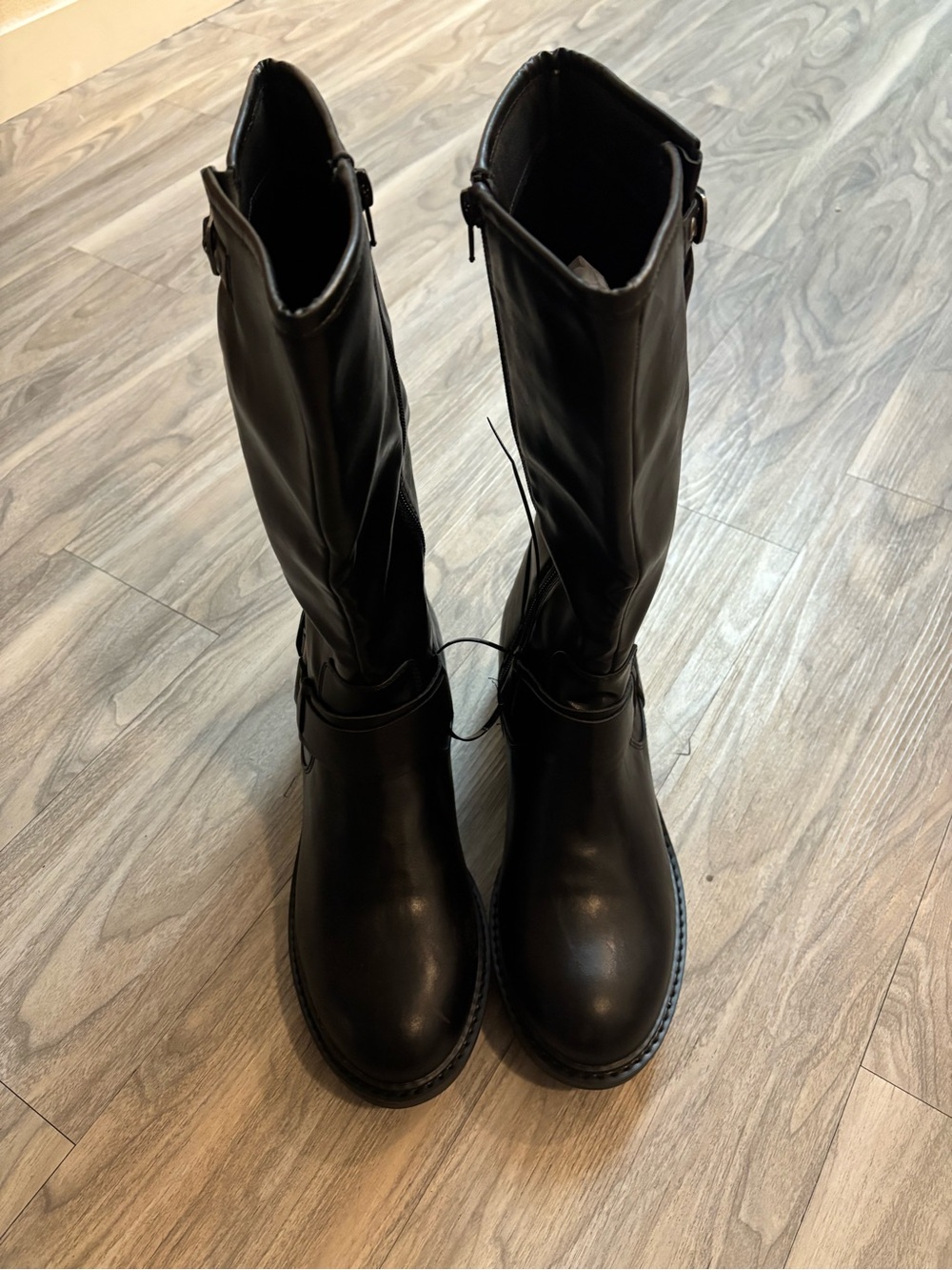 Women's Black Tall Leather Boots